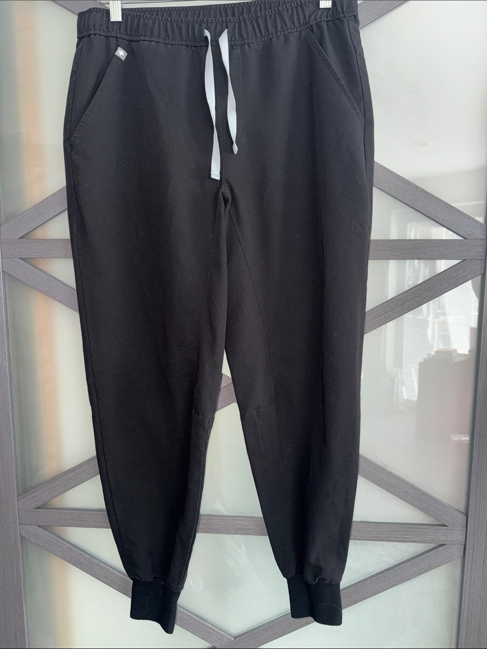 FIGS Tansen Jogger Scrub Pants Black Medium Short M/S Technical Collection